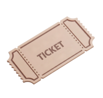 Admission Ticket Minimalist 3D Rendering in a Soft And Smooth Renderer png