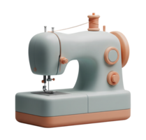 Sewing Machine Minimalist 3D Rendering in Soft Smooth Renderer png