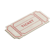Admission Ticket Minimalist 3D Rendering in a Soft Smooth Renderer png