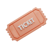 Admission Ticket Minimalist 3D Rendering in Smooth Renderer png