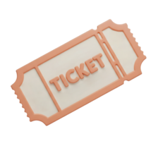 Admission Ticket Minimalist 3D Rendering And Smooth Renderer png