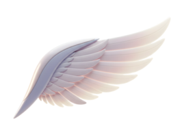 White Angel Wing Minimalist 3D Rendering in a Soft Smooth Renderer png
