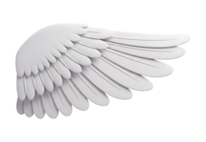 White Angel Wing Minimalist 3D Rendering a Soft And Smooth Renderer png
