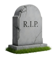 Gravestone with R.I.P. Inscription Minimalist 3D Rendering in Smooth Renderer png