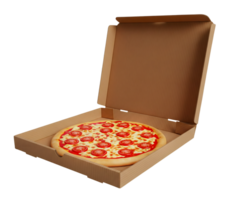 Pizza in a Takeout Box Minimalist 3D Rendering Soft And Smooth Renderer png