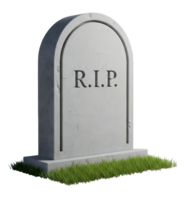 Gravestone with R.I.P. Inscription Minimalist 3D Rendering in Soft And Smooth Renderer png