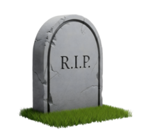 Gravestone with R.I.P. Inscription Minimalist 3D Rendering And Smooth Renderer png