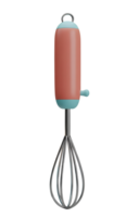 Handheld Whisk Minimalist 3D Rendering Smooth Renderer png