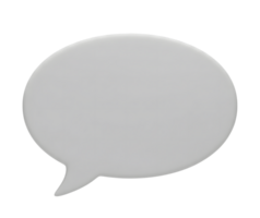 Speech Bubble Minimalist 3D Rendering in a Soft And Smooth Renderer png