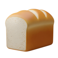 Fresh Bread Minimalist 3D Rendering in a Soft And Smooth Renderer png