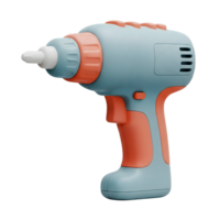 Cordless Power Drill Minimalist 3D Rendering in a Soft And Smooth Renderer png