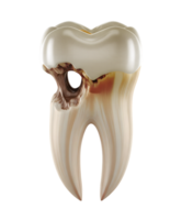 Decayed Molar with a Cavity Minimalist 3D Rendering in a Soft Smooth Renderer png
