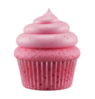 Pink Cupcake Minimalist 3D Rendering in a Soft And Smooth Renderer png