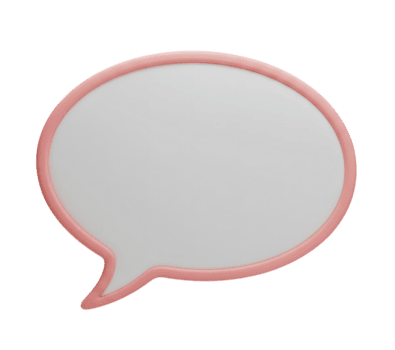 Speech Bubble Minimalist 3D Rendering in a Soft Smooth Renderer png