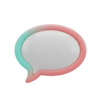 Speech Bubble Minimalist 3D Rendering in Soft And Smooth Renderer png