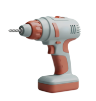 Cordless Power Drill Minimalist 3D Rendering Smooth Renderer png