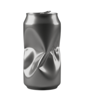 Dented Aluminum Soda Can Minimalist 3D Rendering in Soft And Smooth Renderer png