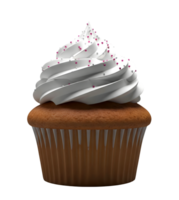 Vanilla Cupcake Minimalist 3D Rendering Soft And Smooth Renderer png