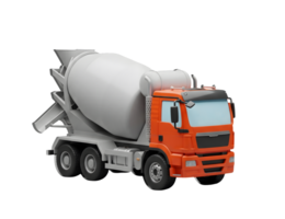 Cement Mixer Truck Minimalist 3D Rendering And Smooth Renderer png