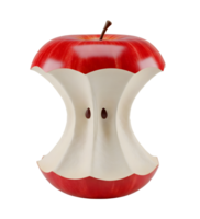 Red Apple Core with Seeds Minimalist 3D Rendering And Smooth Renderer png