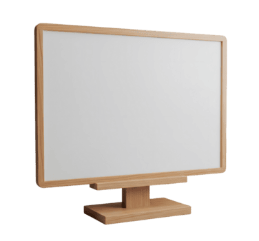 vuoto di legno incorniciato tavola minimalista 3d interpretazione morbido e liscio renderer png