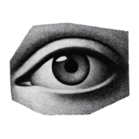 Vintage Eye Illustration In Stipple Engraving. Retro Optical For Nostalgic Designs Illustration Isolated On Transparent Background png