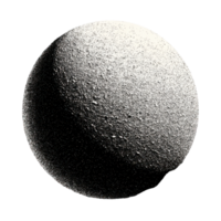 Vintage Moon Surface In Retro Halftone. Celestial Body With Textured Detail Illustration Isolated On Transparent Background png
