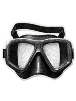 Vintage Diving Mask Illustration. Retro Engraving For Nostalgic Designs Isolated On Transparent Background png