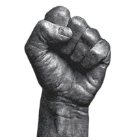 Vintage Fist In Retro Engraving. Symbol Of Strength And Unity Illustration Isolated On Transparent Background png