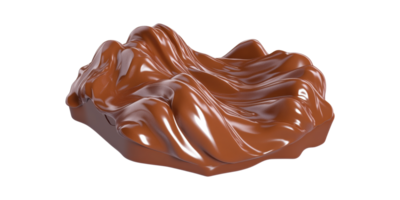 Melted Chocolate Sculpture With Smooth Texture. Artistic Representation Of Liquid Chocolate Isolated On Transparent Background png