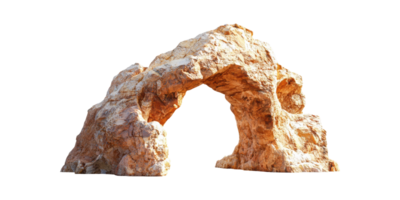 Natural Rock Arch Formation. Geological Structure And Erosion Symbolism Isolated On Transparent Background png
