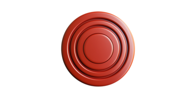 Red Circular Target Icon. Symbolizes Precision And Focus In Design Isolated On Transparent Background png