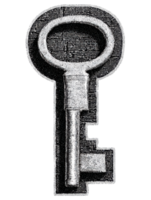 Vintage Skeleton Key In Retro Engraving. Symbol Of Unlocking And Mystery Illustration Isolated On Transparent Background png