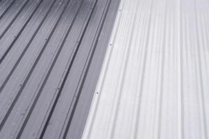 Corrugated metal sheet cladding common building material provides strong protection and insulation similar to rigid pu foam panels often installed behind weatherproof surface photo