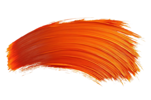Curved brushstroke with rich orange hues, capturing texture and movement on a stark background png