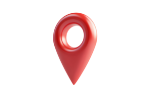 Red location pin. Maps marker graphic for navigation and pinpointing destinations png