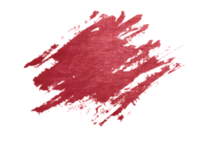 Rough red color blob on transparent background. Stroke texture is imperfect and unrefined png