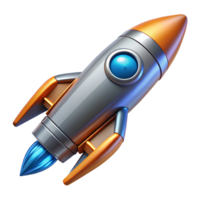 Rocket 3d model, space launch vehicle with detailed engines and boosters png