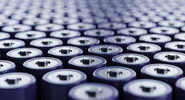 Large collection of cylindrical lithium ion batteries for energy photo