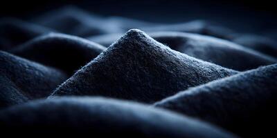 Dark Blue Fabric Texture Close Up Detailed Textile Background photo