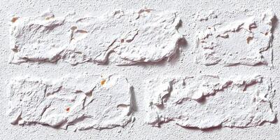 White Textured Wall Seamless Pattern Background Rough Plaster Stucco Surface photo