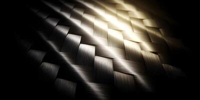Dark Grey Woven Fabric Texture Illuminated Background photo