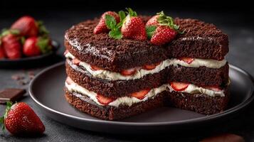 High resolution photo of a freshly baked cake