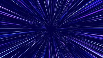 Abstract blue fractal burst, time travel effect, portal effect video