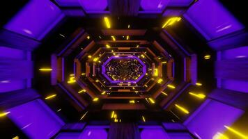 Glowing Cybernetic Warp Speed VJ Animation video