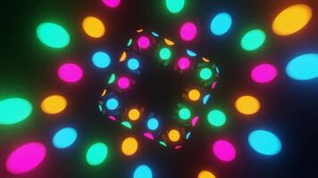 Glowing Colorful Dots Spiral Animation video