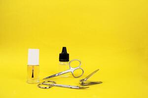 Manicure and nail polish tools photo