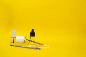 Concept of manicure business, salon. Place for text photo