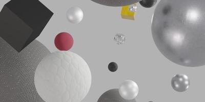 Ball, Floating, Background, Texture, Abstract, 3D Illustration photo