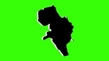 green screen 3d map of Salima District in Malawi video